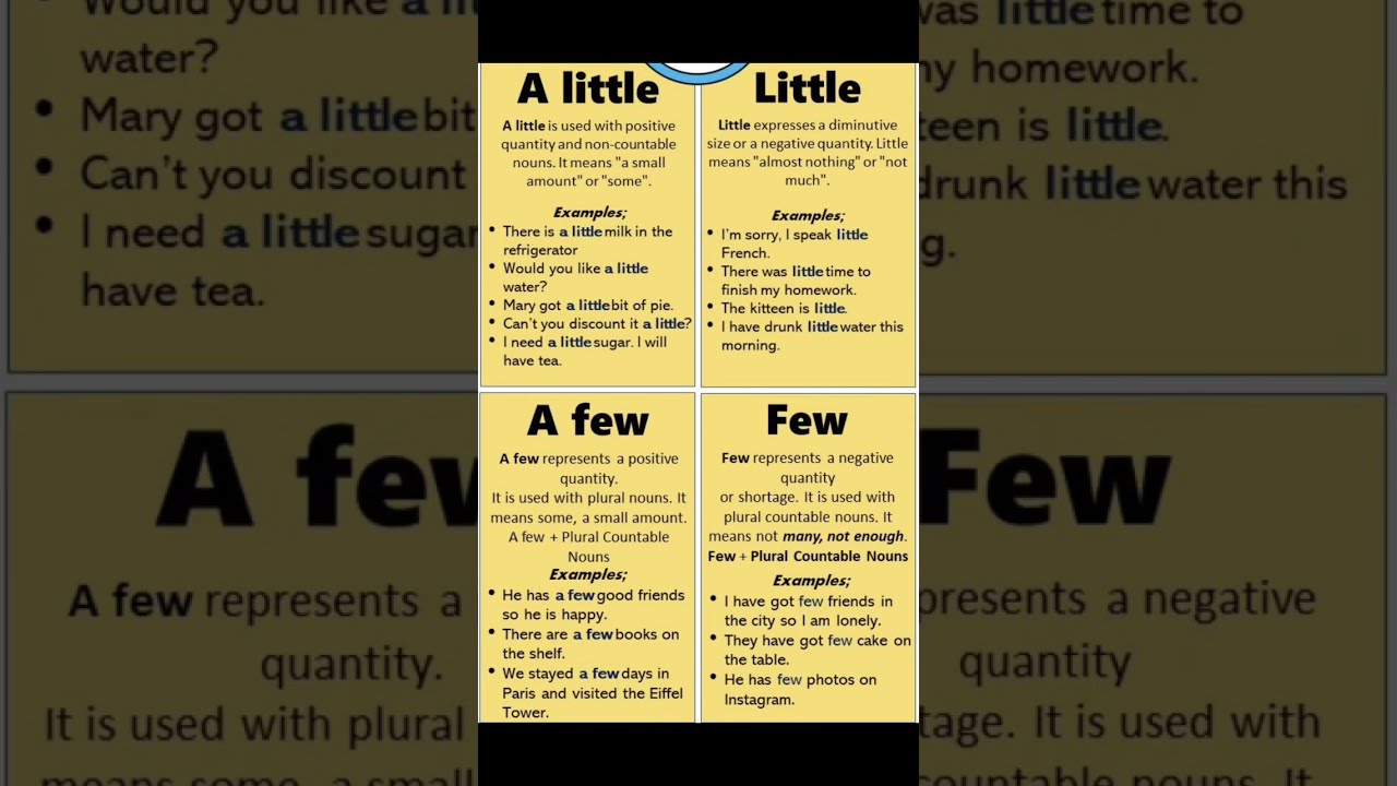 A Little Few Examples Learnenglish Vocabulary Trending Study Grammar