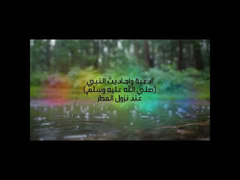 احاديث وادعية النبي صلي الله عليه وسلم عند نزول المطر الشتاء المطر