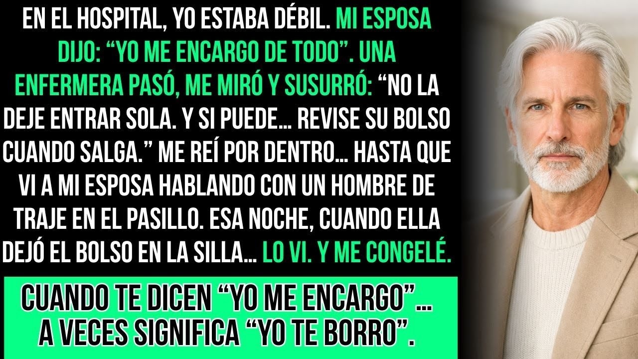 En el hospital, la enfermera susurró： “No dejes que tu esposa entre sola… revisa su bolso   ”