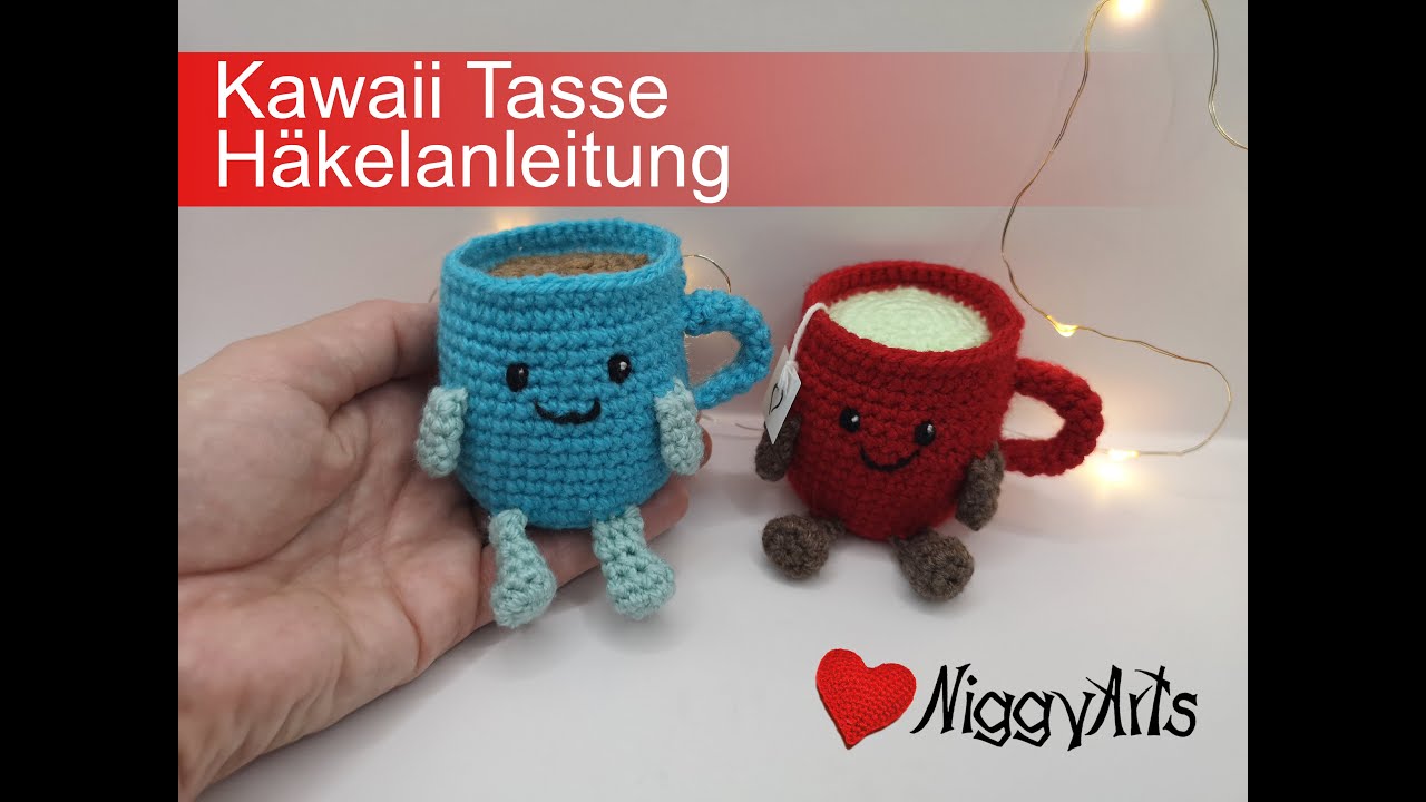 Kawaii Tasse Amigurumi - Häkelanleitung ohne Zusammennähen