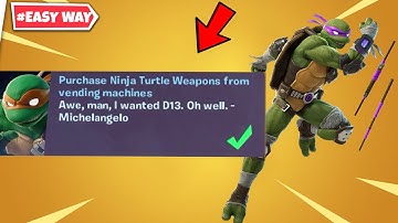 How to Purchase Ninja Turtle Weapons from vending machines  Fortnite| #fortnite  | #UseCodeHNP7
