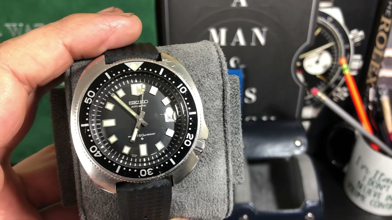 Seiko 6105-8119 back from service - YouTube