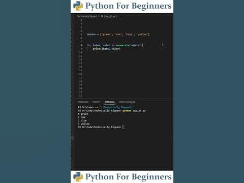 How To Use The Enumerate Function In Python | Python For Beginners ...