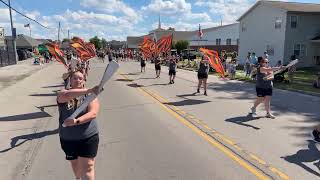 Warsaw Tiger Pride Color Guard School Song at Mermaid Festival Parade 2026