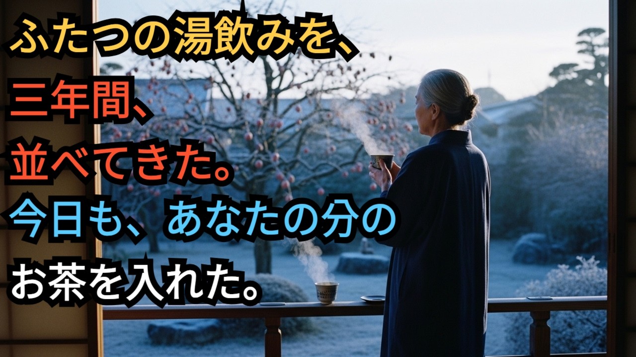 「あなたが逝って、三年が過ぎた。それでも、まだあなたに話しかけてしまう。」