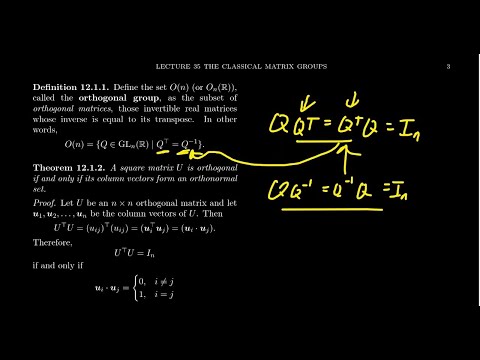 The Orthogonal Group