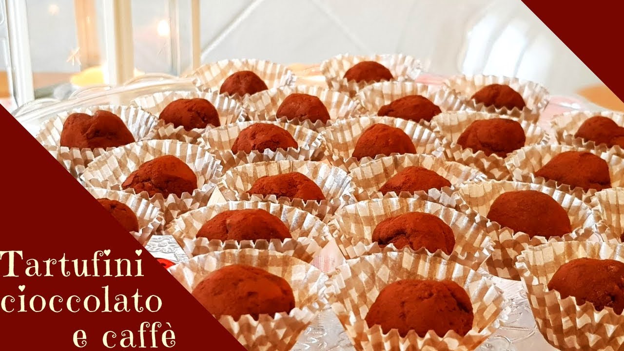 TARTUFI al CIOCCOLATO e CAFFÈ - senza panna, veloci e semplicissimi. - YouTube