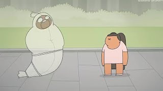 kartun lucu ANIMASI NOPAL pocong takut sama cute girl