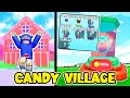 NUEVA ZONA de CANDY VILLAGE y MASCOTAS CHETAS en FREE HATCHERS de ROBLOX!