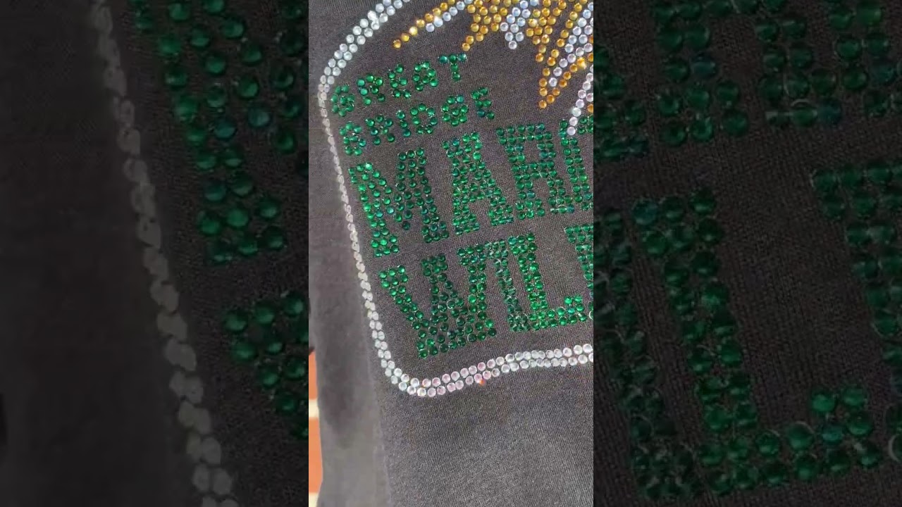 School Team Spirit Wear Custom Rhinestone Design