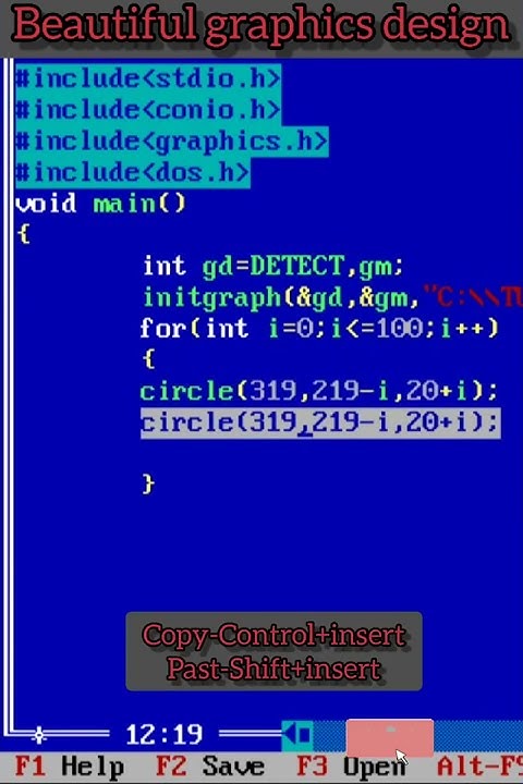 #38 C programming | Graphics design in c | #teach_techno #for_loop # ...