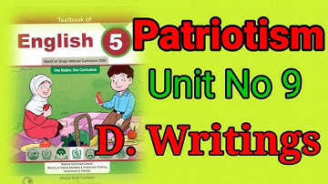 English Class 5 Book| Unit No 9 | Patriotism| C. Language Focus | Ghulam Abbas Zone of success