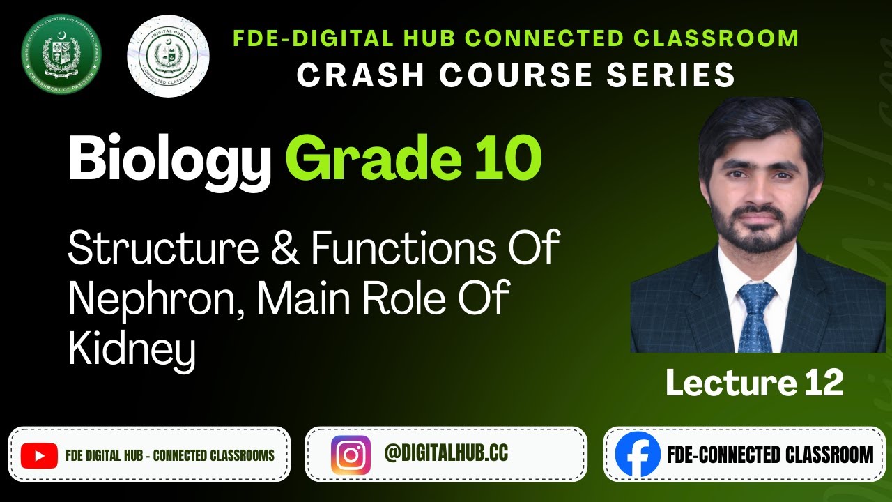 Structure & functions of Nephron, role of kidney | Biology | Grade 10 | Crash Course Series | FDE