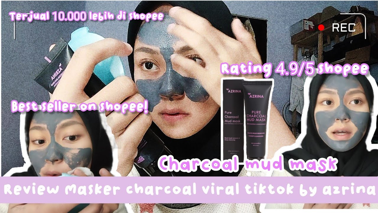 REVIEW MASKER VIRAL | AZRINA CHARCOAL MUD MASK #azrinabeauty # ...