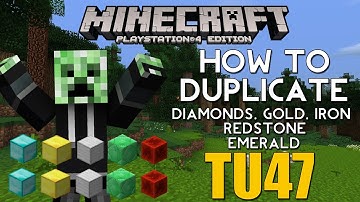 PS4/XBOX ONE Minecraft TITLE UPDATE 47 HOW TO DUPLICATE DIAMONDS, REDSTONE, GOLD, IRON, EMERALD