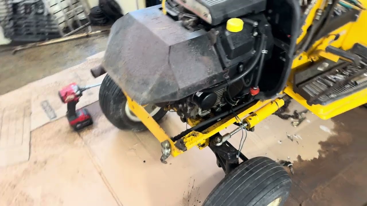 Cub Cadet 1864 Plow Tractor Kohler Motor Removal!