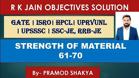 I R k Jain Mechanical engineering objective type questions I STRENGTH OF MATERIAL MCQ