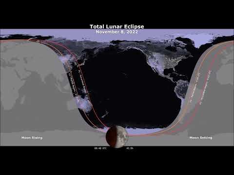 Map, Where Was the November 8th Lunar Eclipse Visible