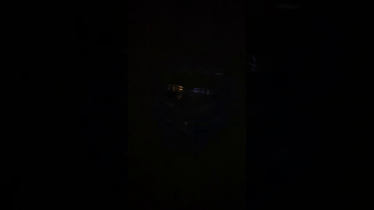 Crystal Skull Drink Holder With Neon blue light