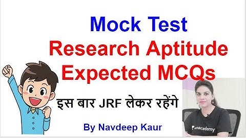 Mock Test RESEARCH Aptitude Expected MCQs