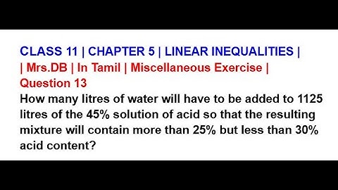 CLASS 11 CH 5 LINEAR INEQUALITIES  Miscellaneous Exercise Question 13