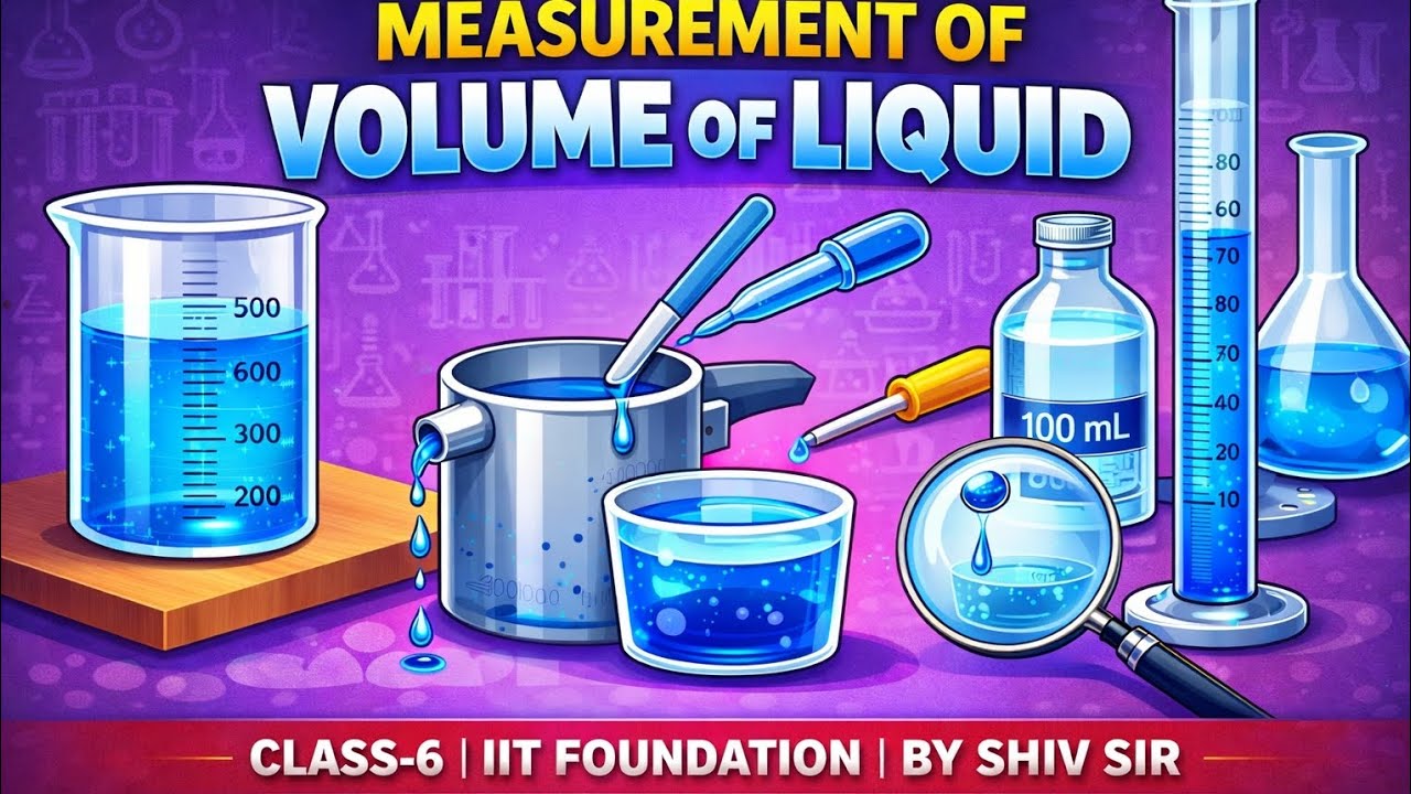 Measurement of volume of liquid. Class-6, IIT Foundation 