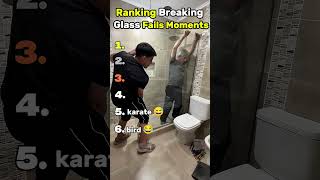 Ranking The Best Breaking Glass Fail Moments #ranking #shorts #funnymoments