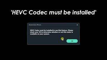 HEVC Codec Must Be Installed To Use This Feature In Filmora | How to fix |