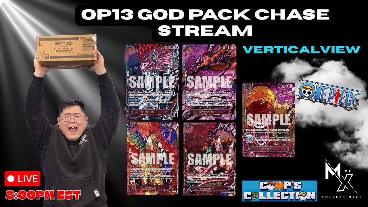 PULLING A GOD PACK FOR COOP! - UNBOXING FULL SEALED CASE OF OP13 (Vertical View)
