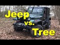 93 Custom Jeep Wrangler vs Tree