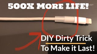 BEST EVER! Make your Apple lightening cable last FOREVER with one easy DIY trick!