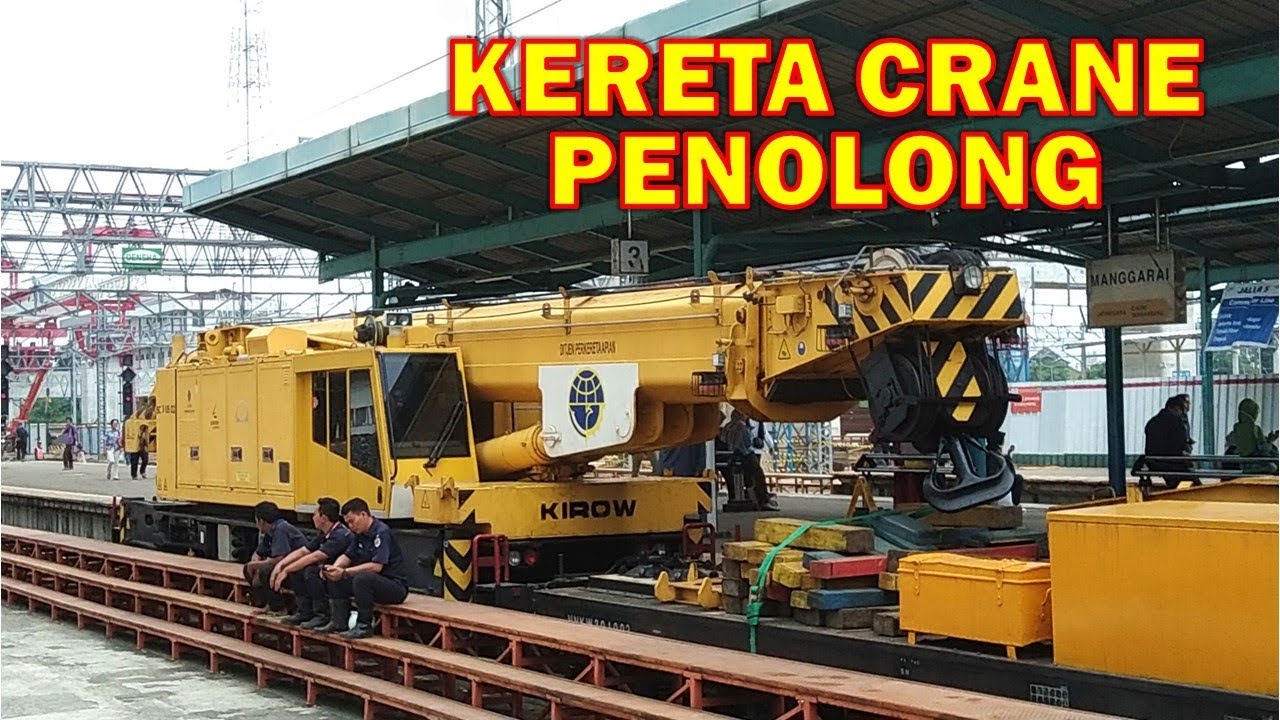 KLB Crane Kirow & Gottwald Penolong Kereta Api KRL Anjlok di Kebon
