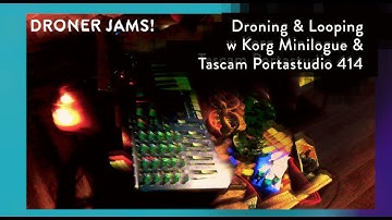 minilogue loop tape on tascam portastudio - dark ambient glitch - droner jams challenge