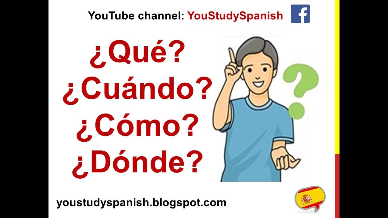 Spanish Lesson 58 How To ASK QUESTIONS In Spanish Question Words 