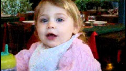 My baby having a spanish lesson. Notice the lisp, it