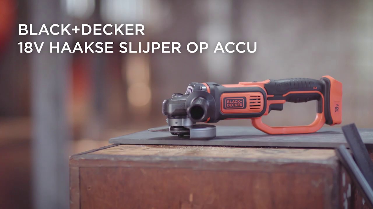 warm Wens Doodt BLACK+DECKER™ 18V Haakse Slijper Op Accu - YouTube