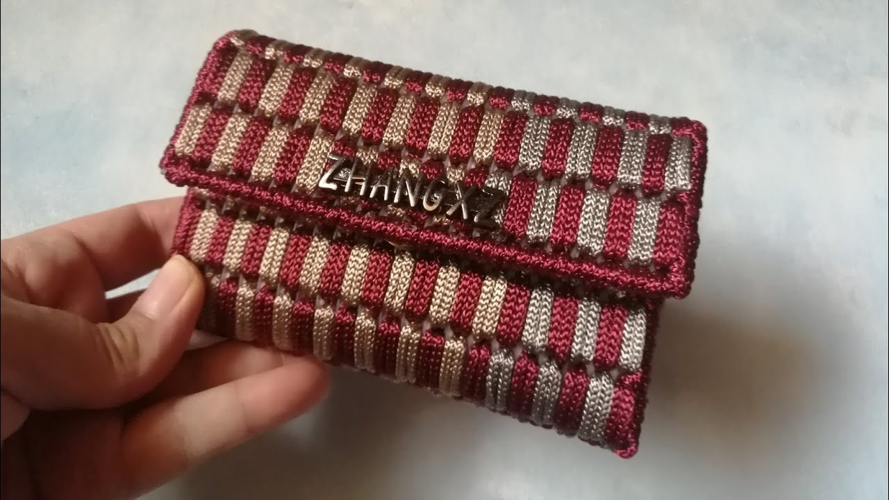 Card wallet easy tutorial will plastic canvas / New stitch on plastic canvas / DIY card wallet