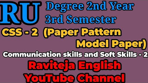 CSS - 2 (Paper Pattern or Model Paper), Rayalaseem University, Degree 2nd Year, 3rd Semester