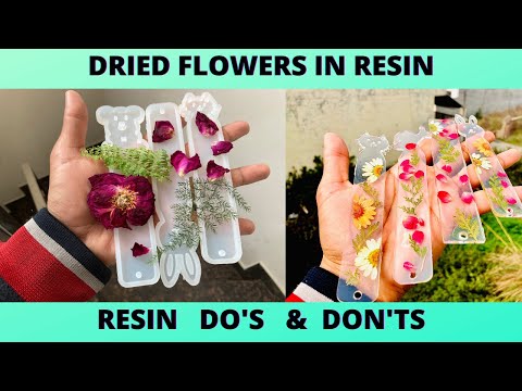 How to make resin bookmarks I How to use dried flowers in resin I Beginner resin idea pressed flower