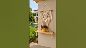 Handmade Macrame Hanging Shelf | Boho Wall Decor for Plants, Books & More
