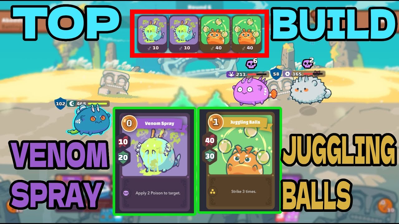 ABADDON AXIE META BUILD VENOM SPRAY + JUGGLING BALLS | DUSK REPTILE PLANT | AXIE META TEAM