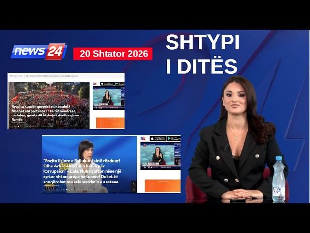 20 Shtator 2026 - "Shtypi i ditës" në News24 📺 "Koha për t'u zgjuar" në studio me Megi Latifi