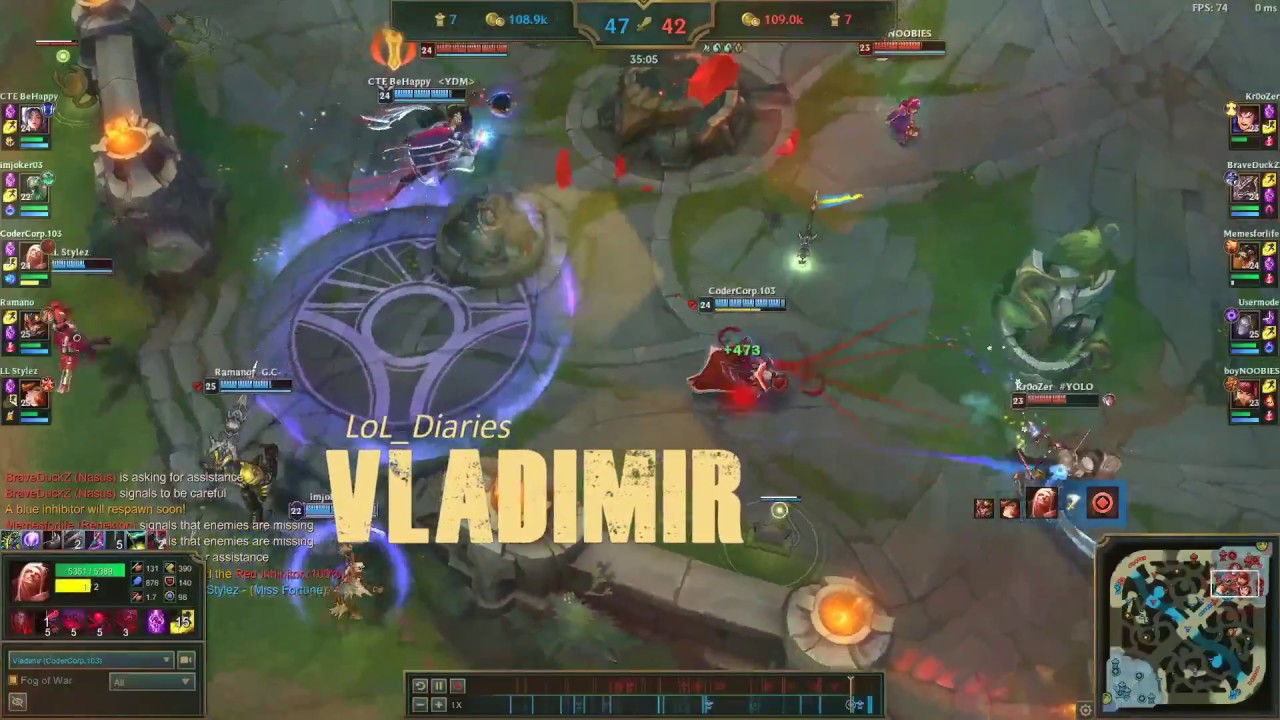 *LONGEST URF FIGHT* | CRAZY HEALS | URF | Nasus vs Vladimir | League of legends