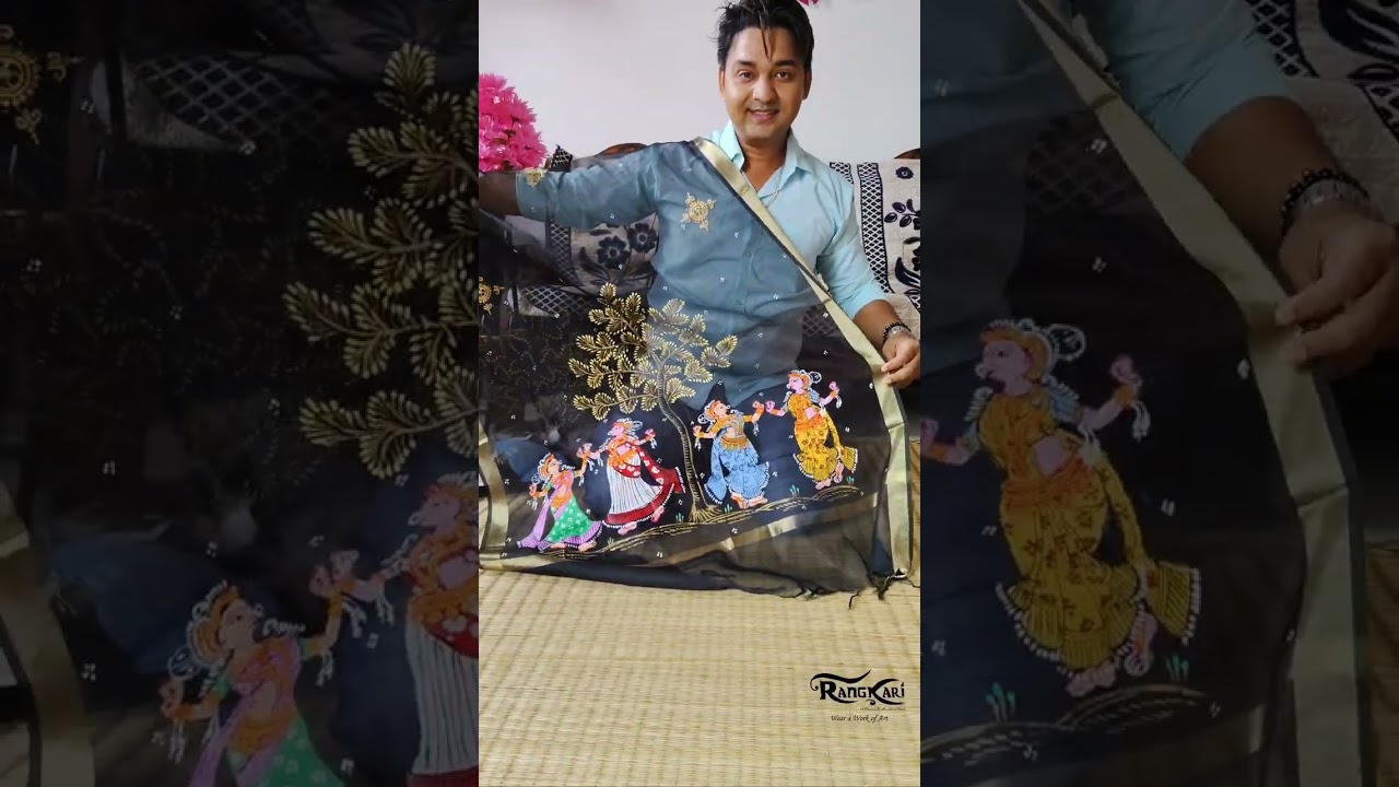 KALA NARTAKI Hand-painted Pattachitra Dupatta