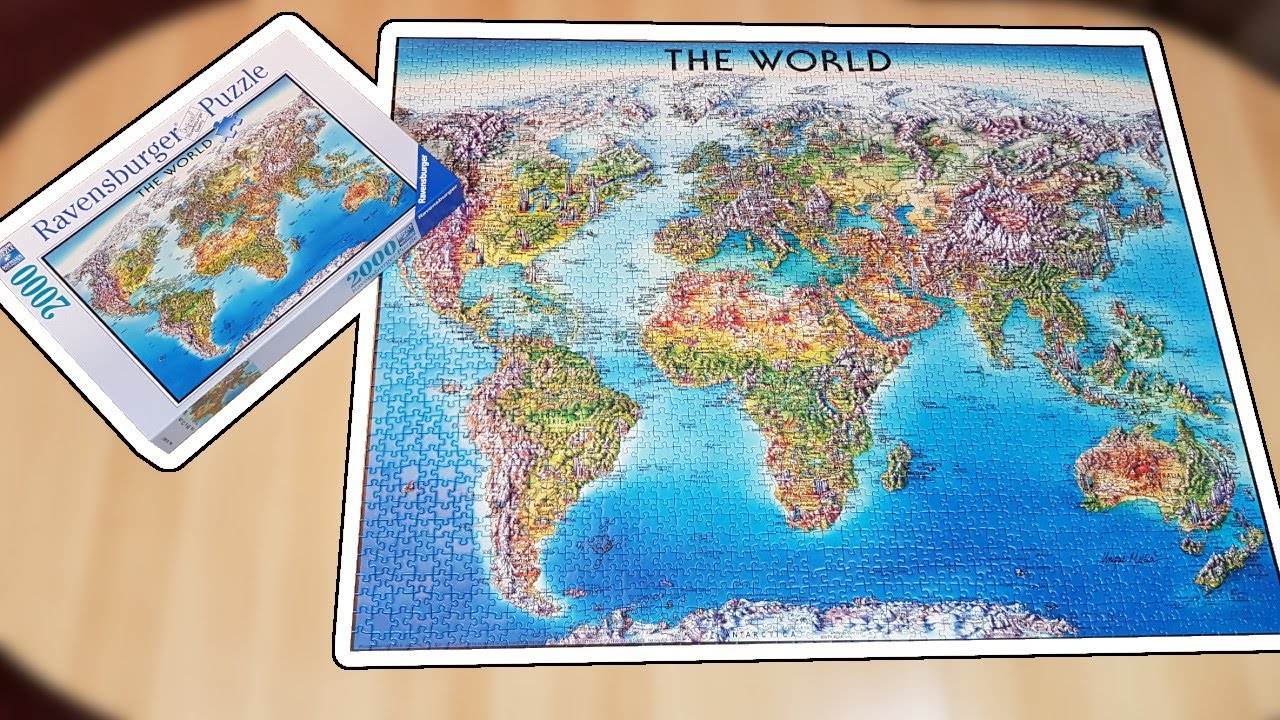 Ravensburger puzzle 2000 - World map (Timelapse) 