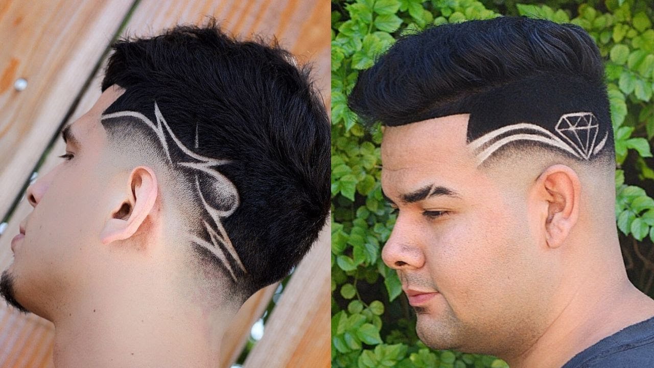 risco no cabelo masculino