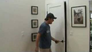How to determine the backset of a door handle latch assembly