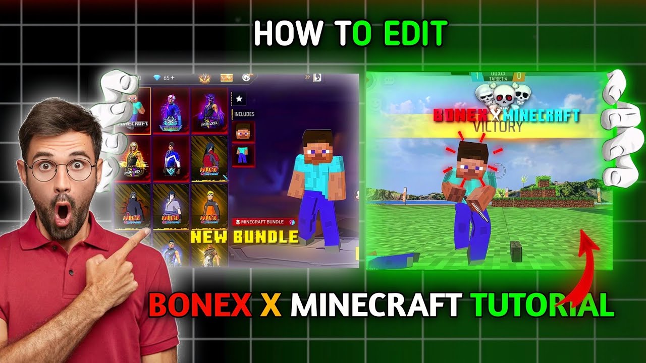 How to Make BONEX x Minecraft Free Fire Edit 🔥 | Full Tutorial for ...
