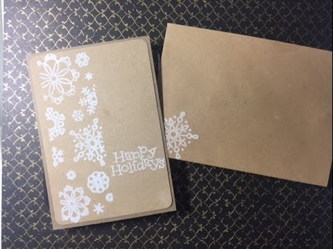 Day Two - Masking and Stamping for a quick Christmas Card