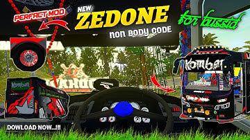New ZEDONE Non Body Code Bus Mod Released For Bus Simulator Indonesia ll Detailed Review ll #zedone